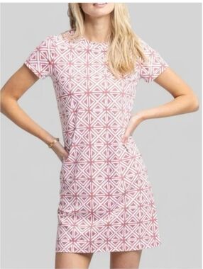 NWT Southern Tide Women's Chanelle Performance Geometric Print Dress
